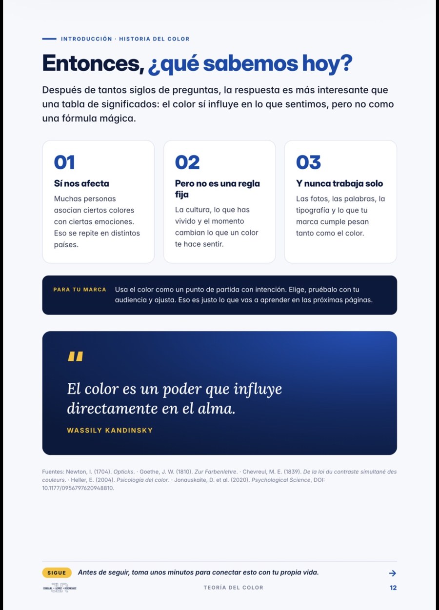 Página 12 de la guía: Entonces, ¿qué sabemos hoy?